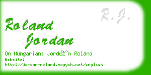 roland jordan business card